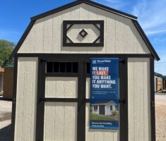 Neutral Lofted Barn with Transom Windows